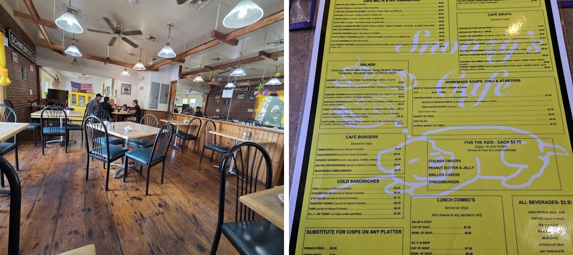 Snoozy's Cafe Menu